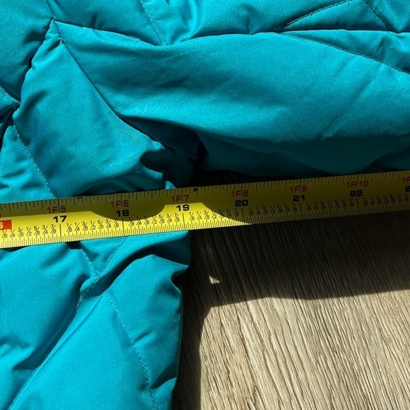 152. REI Women’s Down Puffer Jacket Blue Green Small - Picture 10 of 14